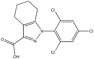 1-(2,4,6-trichlorophenyl)-4,5,6,7-tetrahydro-1H-indazole-3-carboxylic acid Struktur