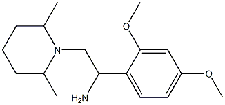 1-(2,4-dimethoxyphenyl)-2-(2,6-dimethylpiperidin-1-yl)ethanamine Struktur