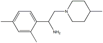 1-(2,4-dimethylphenyl)-2-(4-methylpiperidin-1-yl)ethanamine Struktur