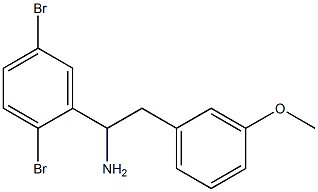 1-(2,5-dibromophenyl)-2-(3-methoxyphenyl)ethan-1-amine Struktur