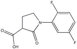 1-(2,5-difluorophenyl)-2-oxopyrrolidine-3-carboxylic acid Struktur