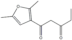 1-(2,5-dimethylfuran-3-yl)pentane-1,3-dione Struktur