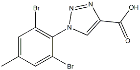 1-(2,6-dibromo-4-methylphenyl)-1H-1,2,3-triazole-4-carboxylic acid Struktur