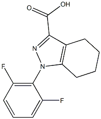 1-(2,6-difluorophenyl)-4,5,6,7-tetrahydro-1H-indazole-3-carboxylic acid Struktur