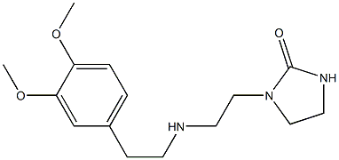 1-(2-{[2-(3,4-dimethoxyphenyl)ethyl]amino}ethyl)imidazolidin-2-one Struktur