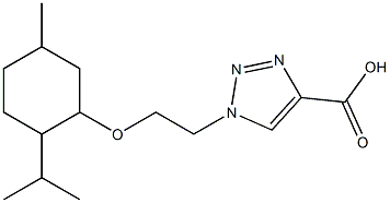 1-(2-{[5-methyl-2-(propan-2-yl)cyclohexyl]oxy}ethyl)-1H-1,2,3-triazole-4-carboxylic acid Struktur