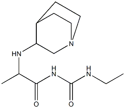 1-(2-{1-azabicyclo[2.2.2]octan-3-ylamino}propanoyl)-3-ethylurea Struktur