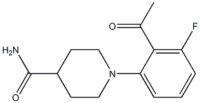 1-(2-acetyl-3-fluorophenyl)piperidine-4-carboxamide Struktur