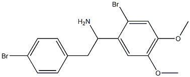 1-(2-bromo-4,5-dimethoxyphenyl)-2-(4-bromophenyl)ethan-1-amine Struktur