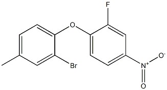 1-(2-bromo-4-methylphenoxy)-2-fluoro-4-nitrobenzene Struktur