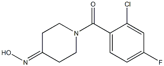 1-(2-chloro-4-fluorobenzoyl)piperidin-4-one oxime Struktur