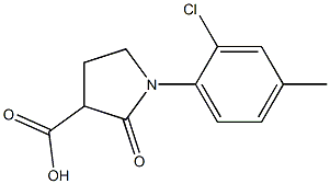 1-(2-chloro-4-methylphenyl)-2-oxopyrrolidine-3-carboxylic acid Struktur