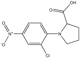 1-(2-chloro-4-nitrophenyl)pyrrolidine-2-carboxylic acid Struktur