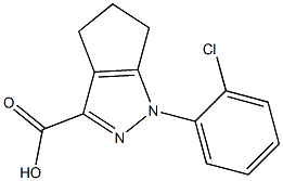 1-(2-chlorophenyl)-1,4,5,6-tetrahydrocyclopenta[c]pyrazole-3-carboxylic acid Struktur