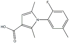 1-(2-fluoro-5-methylphenyl)-2,5-dimethyl-1H-pyrrole-3-carboxylic acid Struktur