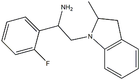 1-(2-fluorophenyl)-2-(2-methyl-2,3-dihydro-1H-indol-1-yl)ethan-1-amine Struktur