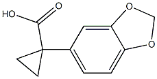 1-(2H-1,3-benzodioxol-5-yl)cyclopropane-1-carboxylic acid Struktur