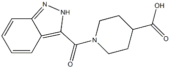 1-(2H-indazol-3-ylcarbonyl)piperidine-4-carboxylic acid Struktur