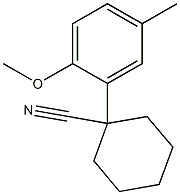 1-(2-methoxy-5-methylphenyl)cyclohexane-1-carbonitrile Struktur