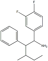 1-(3,4-difluorophenyl)-3-methyl-2-phenylpentan-1-amine Struktur