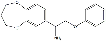 1-(3,4-dihydro-2H-1,5-benzodioxepin-7-yl)-2-phenoxyethanamine Struktur