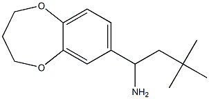 1-(3,4-dihydro-2H-1,5-benzodioxepin-7-yl)-3,3-dimethylbutan-1-amine Struktur