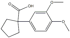 1-(3,4-dimethoxyphenyl)cyclopentane-1-carboxylic acid Struktur