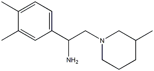 1-(3,4-dimethylphenyl)-2-(3-methylpiperidin-1-yl)ethan-1-amine Struktur