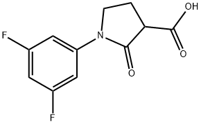 1-(3,5-difluorophenyl)-2-oxopyrrolidine-3-carboxylic acid Struktur