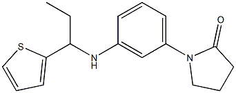 1-(3-{[1-(thiophen-2-yl)propyl]amino}phenyl)pyrrolidin-2-one Struktur