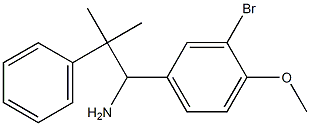 1-(3-bromo-4-methoxyphenyl)-2-methyl-2-phenylpropan-1-amine Struktur