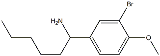 1-(3-bromo-4-methoxyphenyl)hexan-1-amine Struktur