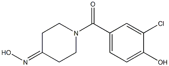 1-(3-chloro-4-hydroxybenzoyl)piperidin-4-one oxime Struktur