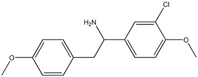 1-(3-chloro-4-methoxyphenyl)-2-(4-methoxyphenyl)ethan-1-amine Struktur