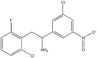 1-(3-chloro-5-nitrophenyl)-2-(2-chloro-6-fluorophenyl)ethan-1-amine Struktur