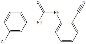 1-(3-chlorophenyl)-3-(2-cyanophenyl)urea Struktur