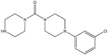 1-(3-chlorophenyl)-4-(piperazin-1-ylcarbonyl)piperazine Struktur