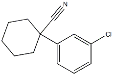 1-(3-chlorophenyl)cyclohexane-1-carbonitrile Struktur