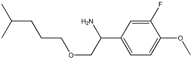 1-(3-fluoro-4-methoxyphenyl)-2-[(4-methylpentyl)oxy]ethan-1-amine Struktur