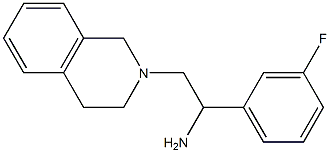 1-(3-fluorophenyl)-2-(1,2,3,4-tetrahydroisoquinolin-2-yl)ethan-1-amine Struktur