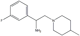 1-(3-fluorophenyl)-2-(4-methylpiperidin-1-yl)ethan-1-amine Struktur