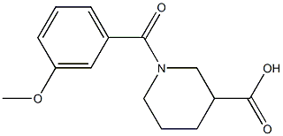 1-(3-methoxybenzoyl)piperidine-3-carboxylic acid Struktur