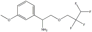 1-(3-methoxyphenyl)-2-(2,2,3,3-tetrafluoropropoxy)ethan-1-amine Struktur