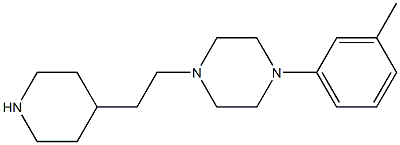 1-(3-methylphenyl)-4-[2-(piperidin-4-yl)ethyl]piperazine Struktur