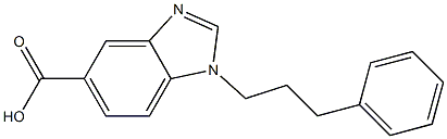 1-(3-phenylpropyl)-1H-1,3-benzodiazole-5-carboxylic acid Struktur