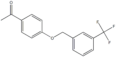 1-(4-{[3-(trifluoromethyl)phenyl]methoxy}phenyl)ethan-1-one Struktur