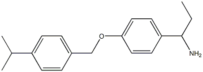 1-(4-{[4-(propan-2-yl)phenyl]methoxy}phenyl)propan-1-amine Struktur