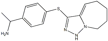 1-(4-{5H,6H,7H,8H,9H-[1,2,4]triazolo[3,4-a]azepin-3-ylsulfanyl}phenyl)ethan-1-amine Struktur