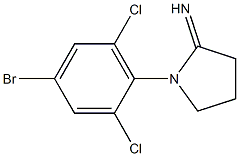 1-(4-bromo-2,6-dichlorophenyl)pyrrolidin-2-imine Struktur