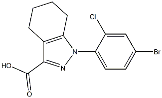 1-(4-bromo-2-chlorophenyl)-4,5,6,7-tetrahydro-1H-indazole-3-carboxylic acid Struktur